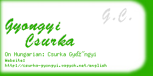 gyongyi csurka business card